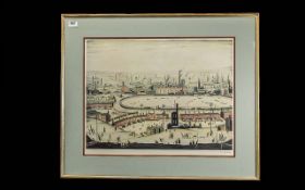 Laurence Stephen Lowry RBA, RA (1887-1976), 'The Pond' offset lithograph in colours, signed 'L. S.