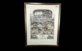 Graham Clark Artist's Proof 'Trou de Bonde' Gravure 1999 Villedevin No. 2. Depicting restaurants,