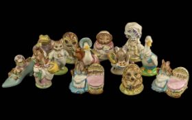 Beswick Beatrix Potter and Royal Albert Hand Painted Figures ( 11 ) In Total. Comprises 1/ Hunco