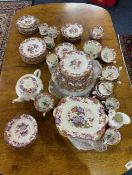 Antique Cauldon China Tea Set, est. 1774, comprising cups, saucers, tea pot, milk jugs, sugar bowls,
