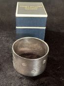 Sterling Silver Good Quality Napkin Holder ( Boxed ) Approx Weight 31 grams.