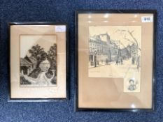 Vintage Print Relating to Charles Dickens Novels - Bleak House, Poor Jo. Mounted and framed,
