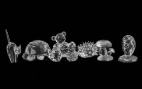 Collection of Boxed Swarovski Figures, comprising a Tortoise, Rabbit, Koala, Owl, Mushrooms, Bird,
