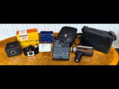 Box of Cameras, to include Brownie 127,