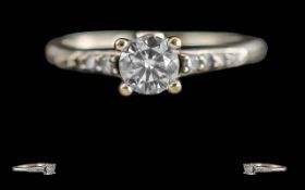 Ladies 18ct White Gold Diamond Set Ring