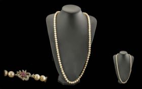 Lovely Single Strand Cultured Pearl Neck