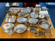 Box of Assorted Plated Ware, comprising