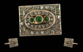 Italian Antique Period 12 ct Gold Emeral
