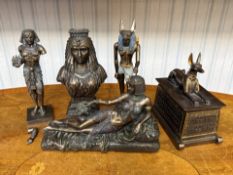 Myths & Legends 'The Egyptian Collection', comprising Anubis Treasure Box, Cleopatra, Tutankhamun (