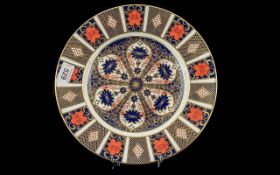 Royal Crown Derby 1128 Plate, Imari pattern, 10.5'' diameter.