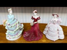 Three Coalport Figures, comprising Ladies of Fashion 'Jenny' and 'Southern Belle', and Ladies of