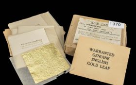 Box of Gold Leaf Transfer Sheets - Bought In the 1950's. Approx 100 Sheets In Total.