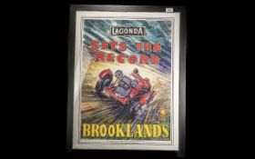 Phil May (b.1925) Signed Limited Edition Framed Print, Alan Hess Sets the Record. The Lagonda Sports