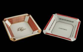 Cartier - France Signed Pair of Ceramic Ashtrays.