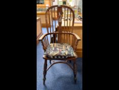 Antique Windsor Chair, typical form, with spindle back. Height 43'' x 22'' at widest point.