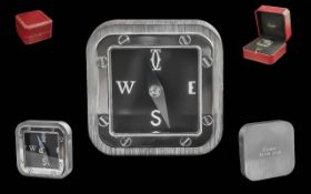 Cartier SIHH 2004 Steel Pocket Compass. Boxed.