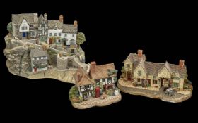 Two Limited Edition Light Up Lilliput Lane Cottage Scenes, comprising 'The Old Sun Inn' L2796,