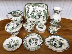 Collection of Mason's 'Chartreuse' Ironstone Pottery, comprising a square tray, oval and round dish,