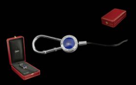 Cartier - SIHH 205 Signed Steel and Gem Set Key ring. Mint Condition. Boxed.