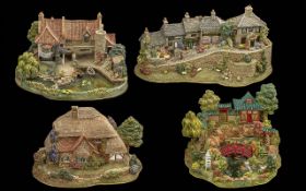 Four Limited Edition Large Lilliput Lane Cottages - to include 'Through the Keyhole' No. L2704, 'The