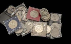 Collection of Assorted Crowns, to include four 1965 Churchill, two 1947-1972 Elizabeth & Phillip,