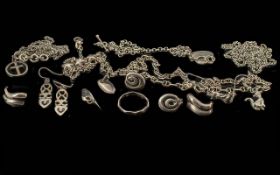 Good Mixed Collection of 925 Sterling Silver Jewellery. All Stamped for 925 Silver. Combined