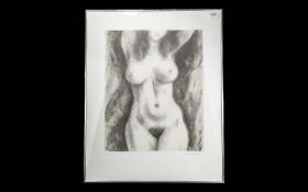 IB Spang Olsen Nude Lady Lithograph signed and numbered 136/300. 19 by 15 inches. Glazed and