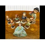Small Collection of Hummel Figures, comprising 'Merry Wanderer' 5'' high, four 4'' figures 'Just