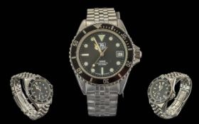 Tag Heuer 1000 Professional 200 Metres Gents Stainless Steel Quartz Wrist Watch - Features; Rotating
