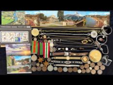 Good Bag of Mixed Costume Jewellery & Silver Jewellery etc. Includes Pocket Watches, Gold Tone