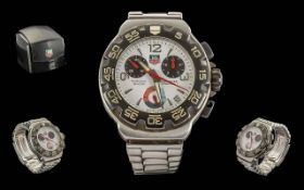 TAG Heuer Formula Professional Chronograph Gents Stainless Steel Wrist Watch. Model No CAC 1111,