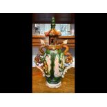 Large Chinese Tang Wine/Water Bottle, with three colour lead glaze and double handles shaped like