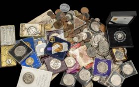 Collection of Coins & Banknotes, to include Royal Mint Silver Proof Coin WWF 50th Anniversary,