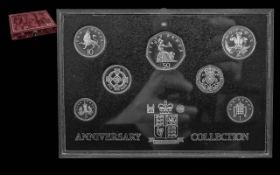 Royal Mint 1996 United Kingdom 925 Silver Proof Silver Anniversary Collection. Boxed, With