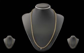 A Fine 9ct Gold Belcher Chain - Of Warm Coloured Gold. Length 20''.Weight 6.5 Grams. Excellent