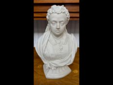 Victorian Copeland Spode Bust of Queen Victoria. Made for the Jubilee, impressed Owen Hale 1887.