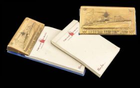 1930's American President Lines Metal Desk Memo Pad still retained in its original box with 2 unused