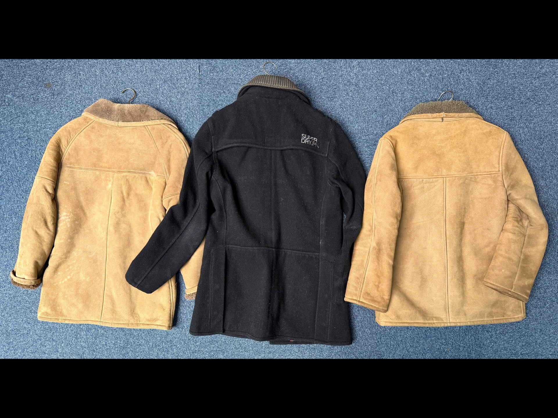 Three Jackets to include Gents Navy Blue Super Dry Jacket and Two Ladies Sheepskin Jackets - Gents - Image 2 of 2