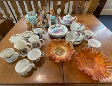 Mixed Collection of Pottery & Odd Glass, to include Coronation mugs, boxed Pendelfin, an English