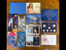 Good Mixed Bag of Coins. Includes Coinage of Great Britian 1977 Proof Set, Royal Mint