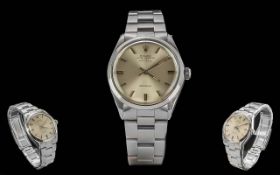 Rolex Oyster Perpetual ' Air King ' Precision Gents Stainless Steel Wrist Watch. Ref-5500. Date