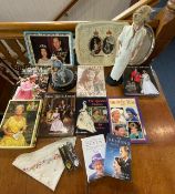 Bag of Royal Memorabilia, comprising a jigsaw, train and books, and Country Artists HNFS01 Flowers