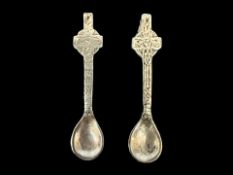 Pair of 1944 W Johnson & sons mustard spoons?
