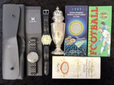 Good Mixed Bag of Collectables. Includes 925 Silver Sugar Caster ( 116 grams ) Gents Watches,