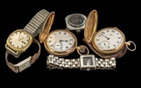 Mixed Lot of Watches to include an Omega pocket watch, Omega wristwatch, full hunter pocket watch,