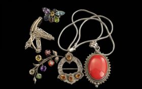 Collection of 925 Sterling Silver Jewellery. All Stamped for 925 Silver. Combined Weight Approx 54