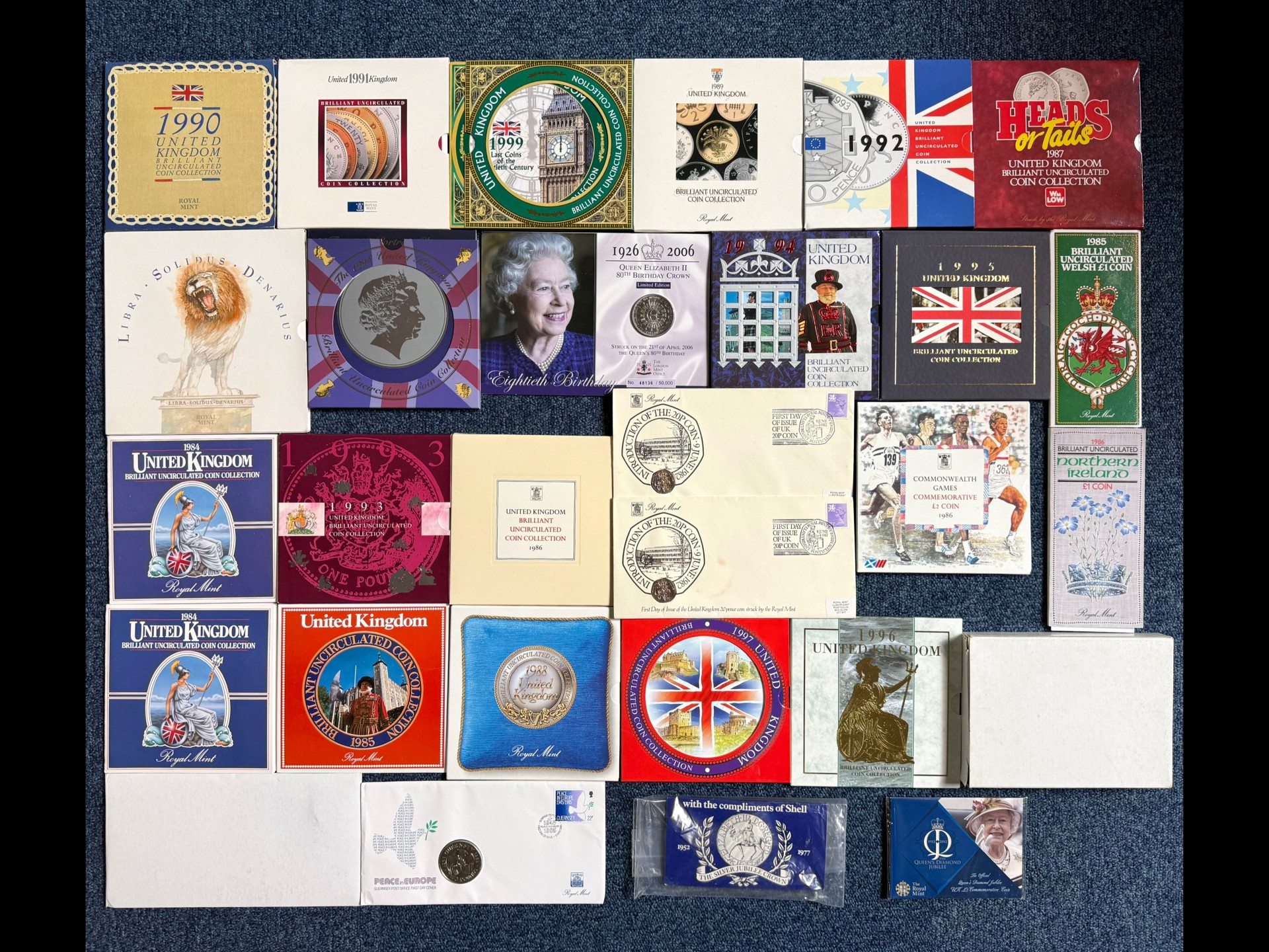 Good Collection of Uncirculated Coins. Includes Commemorative Coins, 1999 Last Coins of the