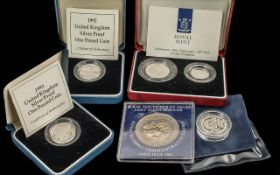 Small Collection of Coins, to include a 2000 Guernsey Silver Proof £1 coin, 1993 UK Silver Proof £