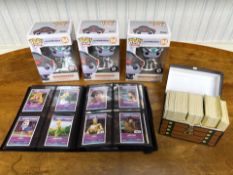 A Collection of Vintage Cards and Games comprising Pop Games Widowmaker Figures, one box of