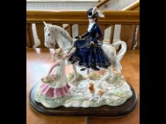 Large Coalport Figure Group, ''A Flower For My Lady'', limited edition, 67 of 250, designed by Sue
